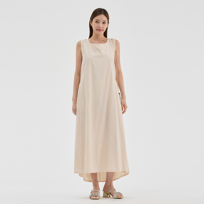 Elsso 女款後開衩無袖長版連身裙