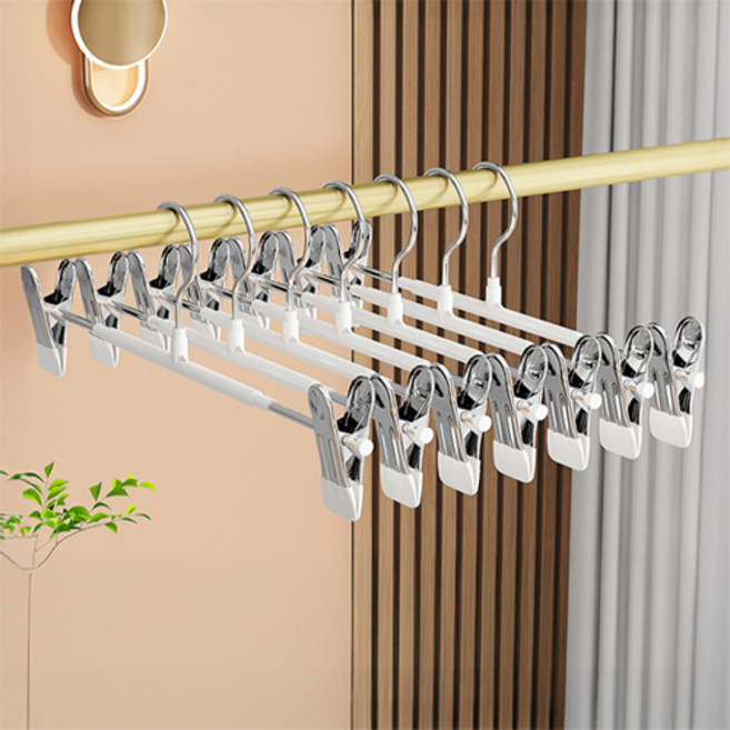 논슬립 자국방지 치마 바지걸이, 화이트, 20개