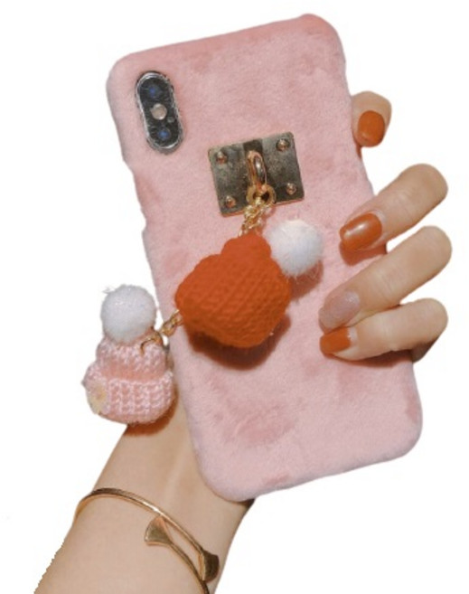 꽃모자테슬 스웨이드 휴대폰 케이스