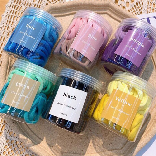 워더미 대용량 소프트 마카롱 데일리 머리끈 6종 x 50p 세트 CZF283