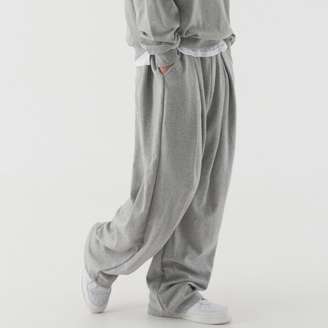 PIANER 對褶深寬版運動棉褲 一般款