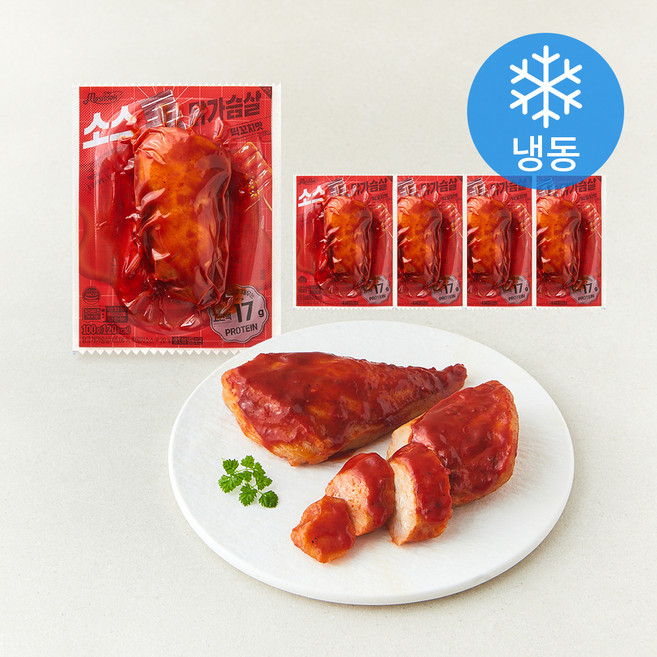 맛있닭 소스 통 닭가슴살 떡꼬치맛 (냉동), 100g, 5개, 1개입