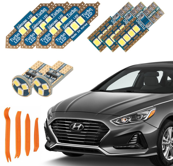카템 루나 LED 자동차 실내등 + 리무버 풀세트, 1세트, 현대 LF쏘나타 뉴라이즈 일반형 2017년 3월~2019년 2월