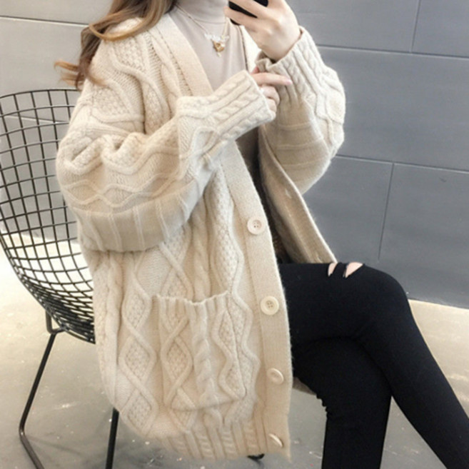 루나글램 느슨한 임산부 니트 가디건 MLS008