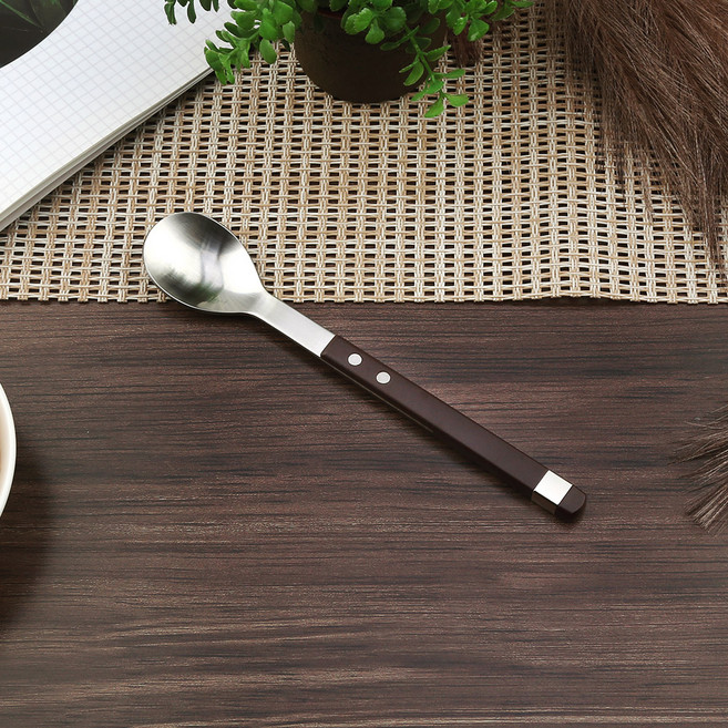 보겐 국산 스퀘어 솔렌 커트러리 티스푼, 다크체리, 1개