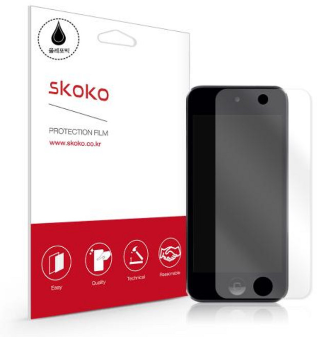 스코코 아이팟터치 7세대 올레포빅 액정보호필름 2p