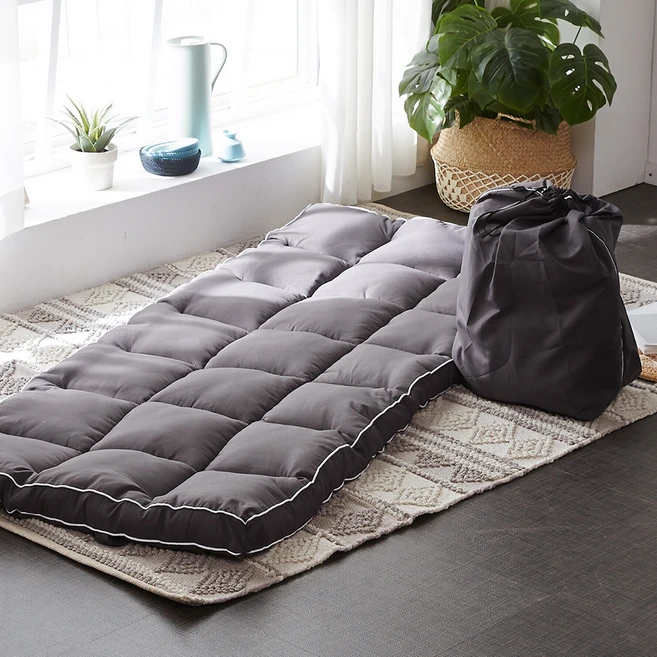 라뽐므 노르빅 토퍼 + 파우치 백 세트, 차콜그레이 - 쿠팡