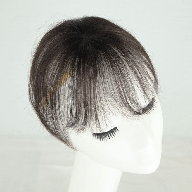 여우가발 3D 입체커버 앞머리 정수리 부분가발 W2023 5 x 6 x 19 cm, 자연검정, 1개