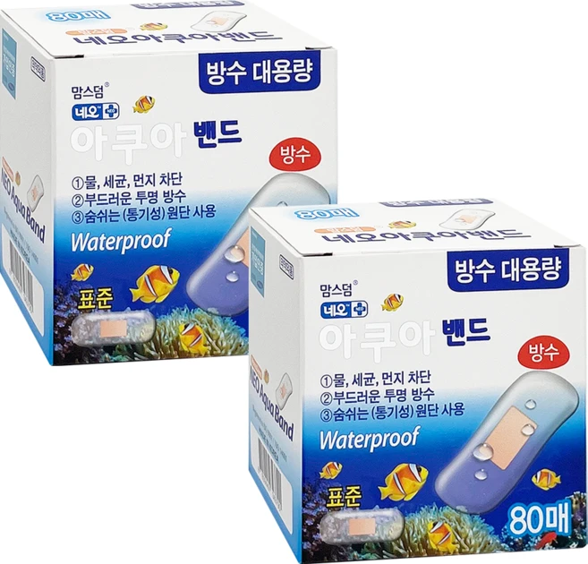 맘스덤 아쿠아밴드, 80개입, 2개 - 쿠팡