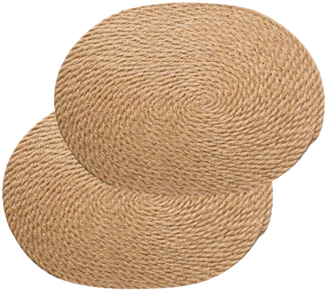 마켓감성 린넨 짚 테이블매트, 30 x 40 cm, 2개