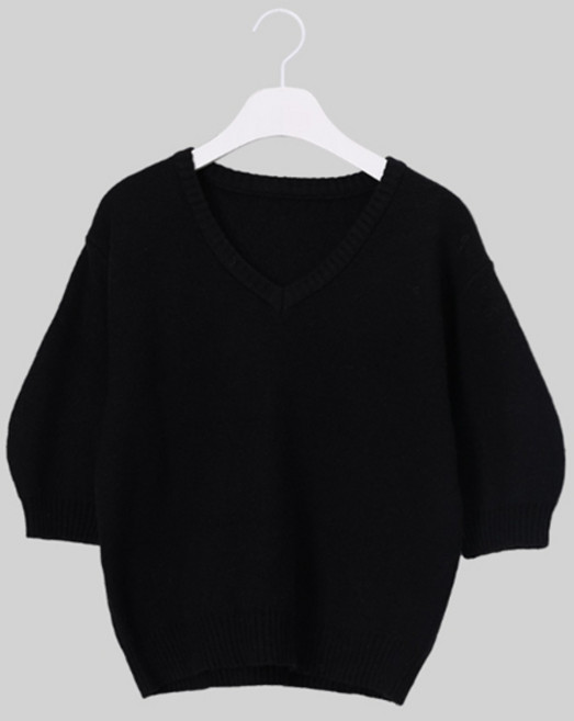 시크폭스 여성용 클리엔 브이 퍼프 니트