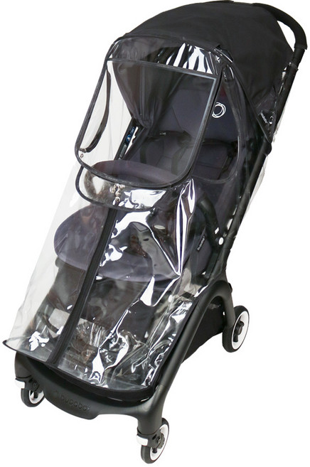 와우베이비 부가부 버터플라이 유모차 레인커버, 투명PVC, 1개