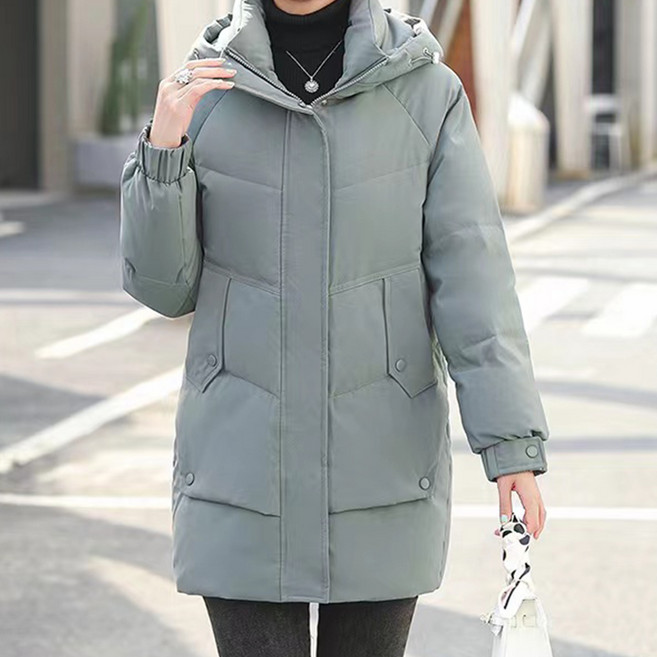 Chichills 女款大尺碼厚磅鋪棉半長版外套 01227 T