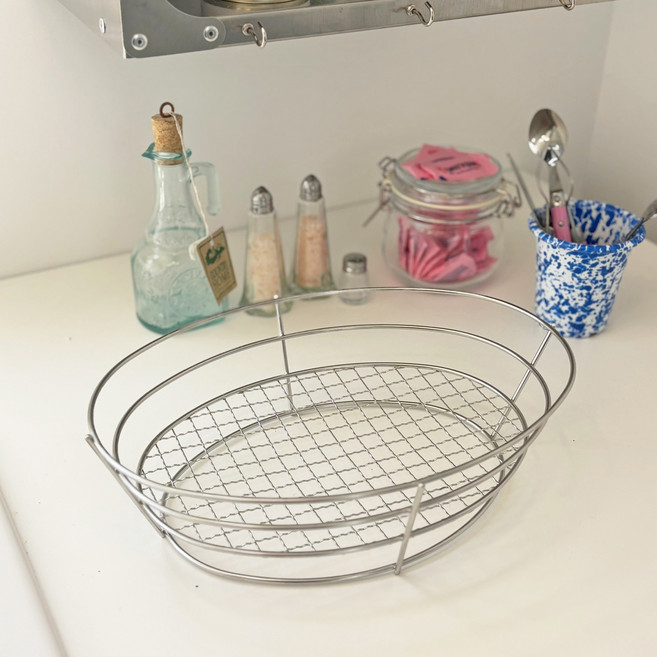 도도팩토리 원형 스텐 와이어 바스켓, 1개