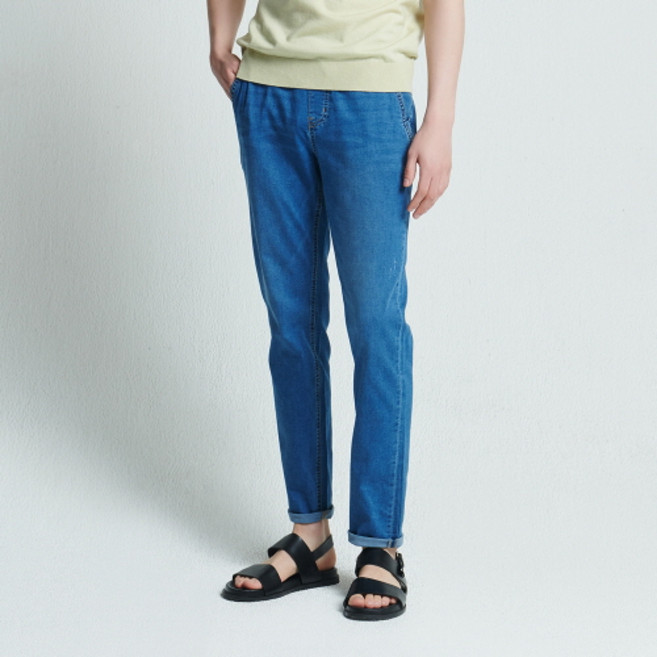 카이아크만 남성용 테이퍼드핏 데님 팬츠