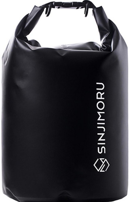 SINJIMORU 雙肩帶多用途水上活動防水袋 15公升, 黑色