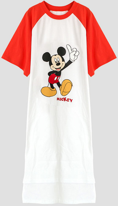 글램공감 여성용 통기성 나그랑미키 롱 원피스 잠옷