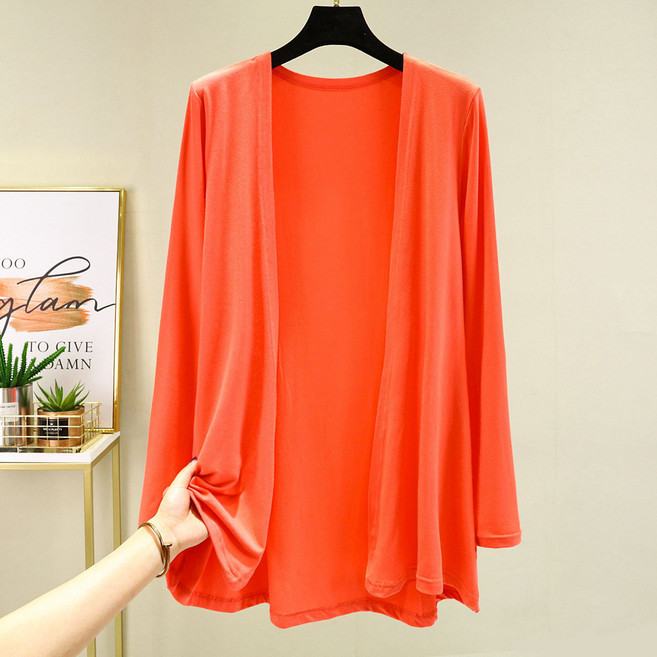 스타 형광 컬러 루즈 캐주얼 임부 긴팔 가디건