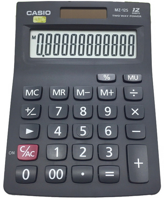 CASIO 卡西歐 Clair 桌上型會計辦公用品 12位數電子計算機, 黑色, 1個
