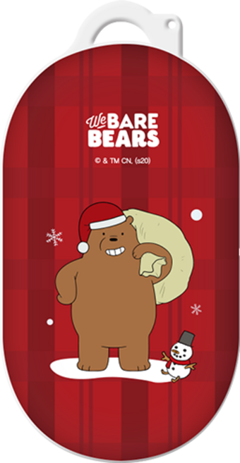 위베어베어스 크리스마스 코스튬 버즈 하드 케이스, 그리즈 레드 체크