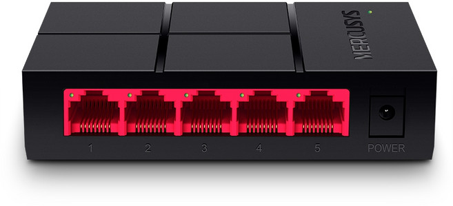 머큐시스 5 포트 10 / 100 / 1000 Mbps 기가비트 데스크톱 스위칭허브, MS105G, 1개