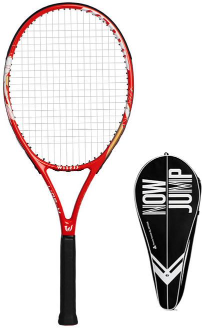 VWY 비비드컬러 탄소 초경량 테니스 라켓 + 전용백 세트, W-5017, 레드옐로우, 1개