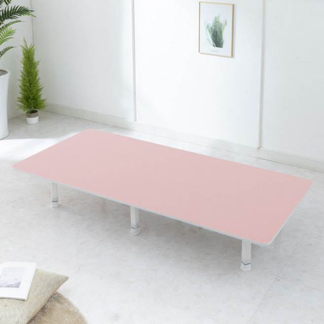 이반가구 대형 4단 쌍다리 좌식 접이식 테이블 고객직접설치, 핑크