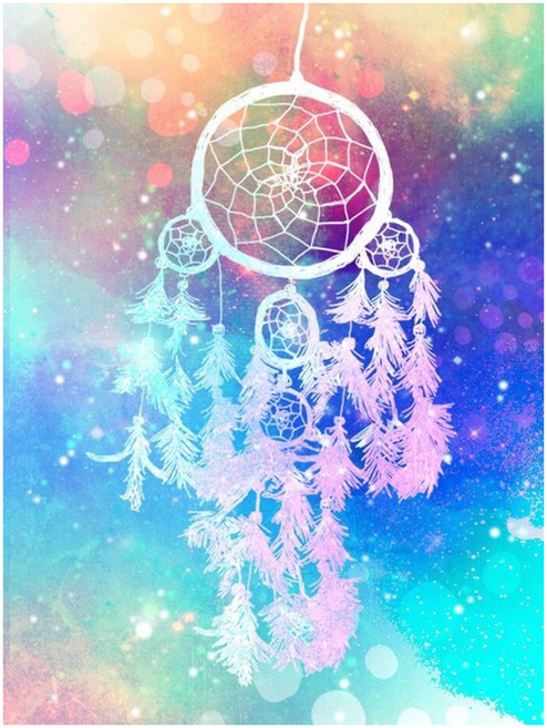 메이리앤 보석십자수 DIY 비즈공예 키트 30 x 40 cm, 드림캐쳐, 1세트