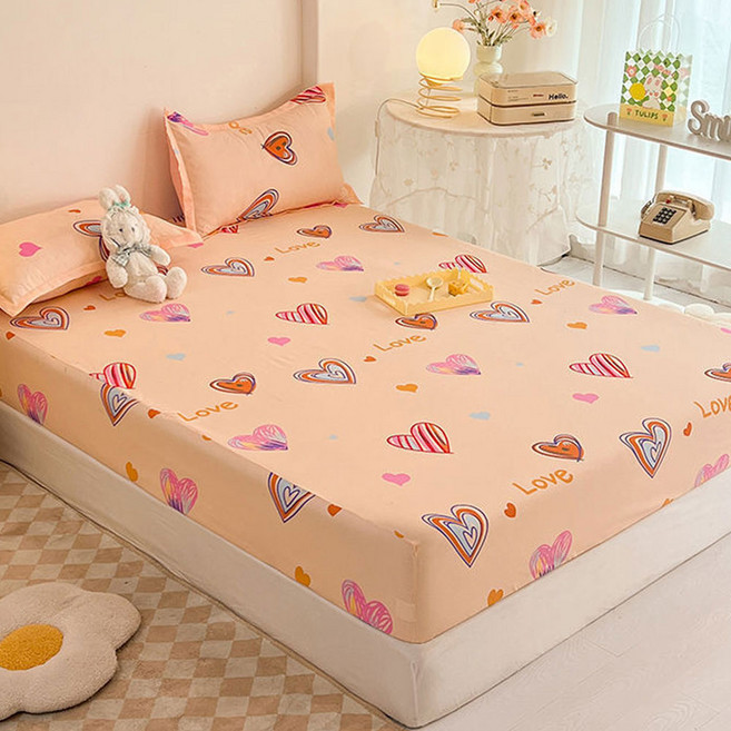 봄날애 솔리드 컬러 샌딩 매트리스 커버