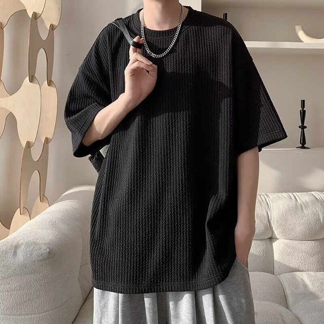 인피어스 남성용 베이직 여름 반팔 티셔츠 I263-59