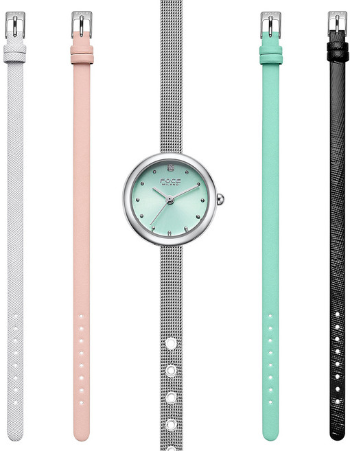 포체밀라노 여성용 마카롱 메쉬밴드 컬러스트랩 5종 손목시계