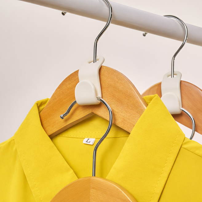 리빙홈디테일 옷걸이 연결고리 홀더 1구 NXT-034, 화이트, 50개