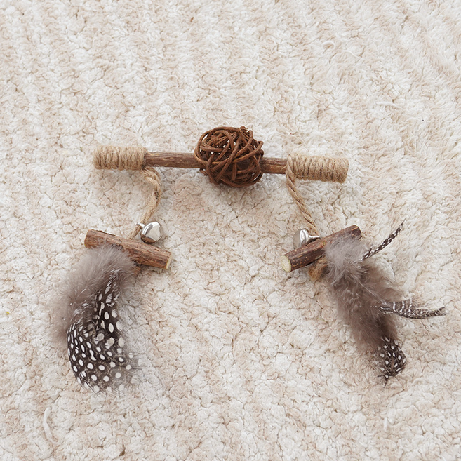 알송이 고양이 스틱 새끼 어금니 장난감 파이퍼 매듭, 혼합색상, 1개