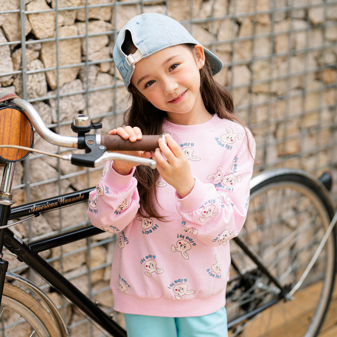 라라아망 여아용 하트버니 맨투맨