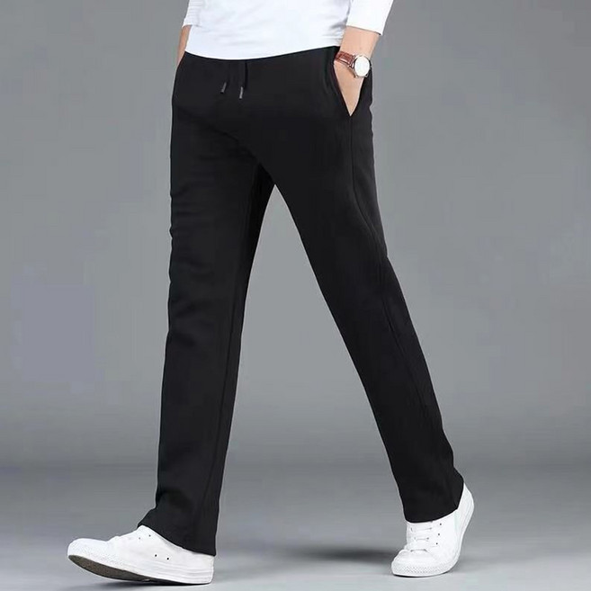 Elsso 男性基本款冬季刷毛彈性保暖運動褲