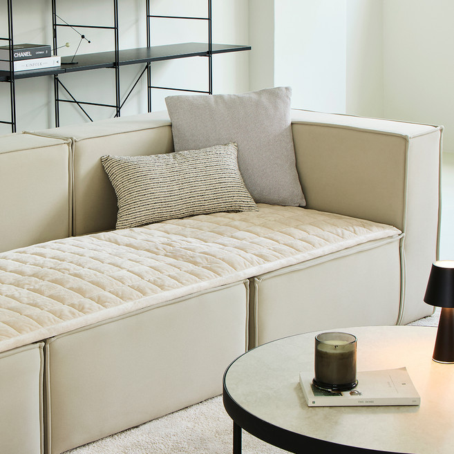 한샘 샌드 극세사 겨울 소파패드 3인용