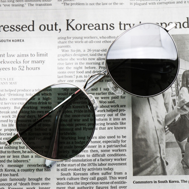 베이마 초경량 동글이 선글라스 + 케이스 세트