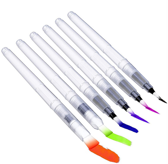 워터 브러쉬 붓펜 6종 세트, 1세트