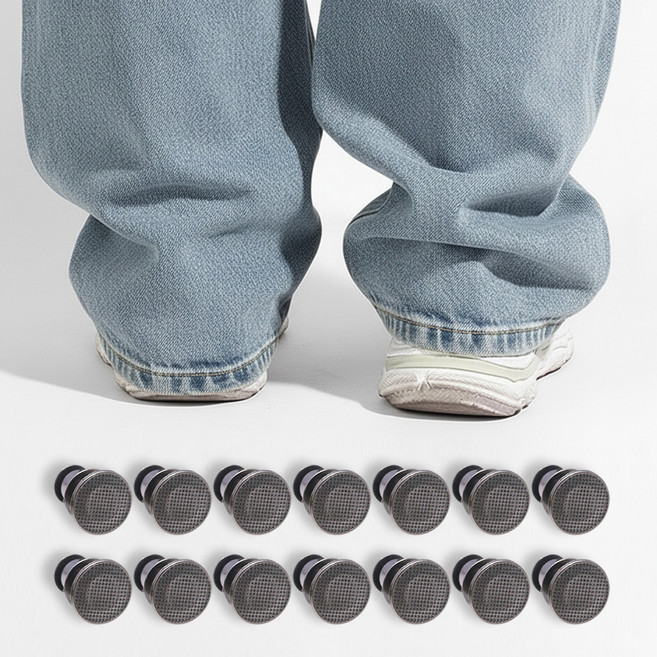 앙플러스 바지 밑단 수선 고정 단추, 블랙, 14개