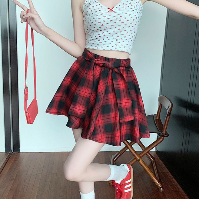 메이첼 알레 체크 플레어 미니 스커트 10367