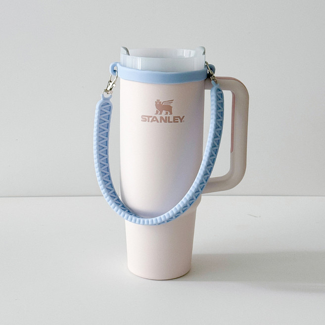 금깨비 텀블러 스탠리 호환 스트랩 악세사리 실리콘, 블루, 1개