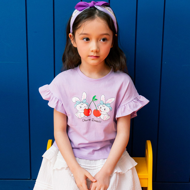 라라아망 여아용 투버니 프릴 티셔츠