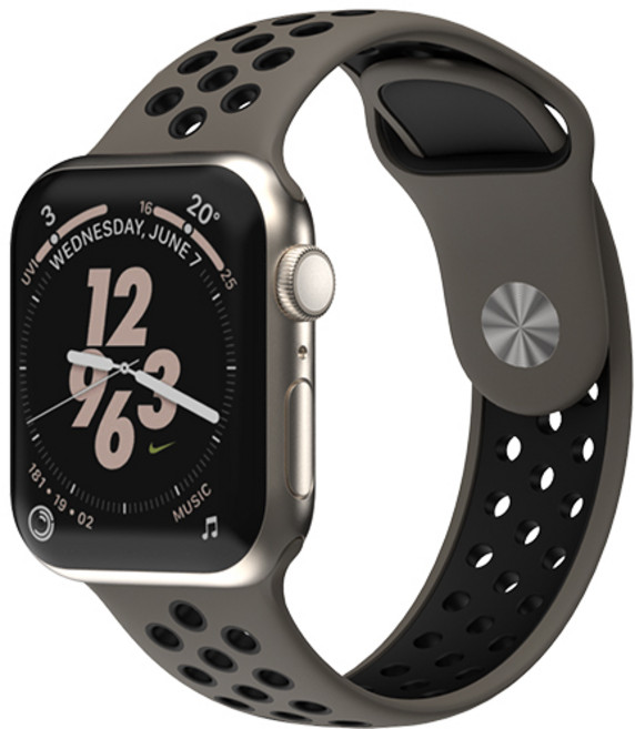 신지모루 스마트 워치 애슬리틱 스트랩 밴드, 올리브그레이, 1개