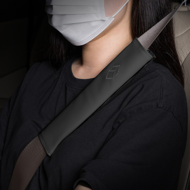 벤딕트 차량용 안전벨트 클립 커버, Black, 2개