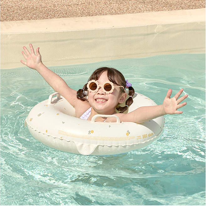 쥬데떼 유아용 손잡이 튜브 65cm, 플라워, 1개