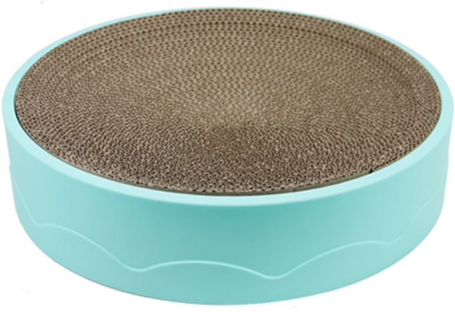 펫츠몬 눕기 편한 원형 스크래처 평판형, 하늘, 1개