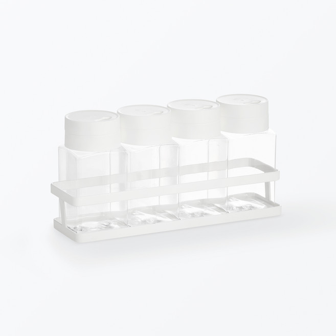 JAJU 자주 쓰는 양념통 310ml 4p + 선반 세트, 1세트, 앙념통 310ml 4p + 선반