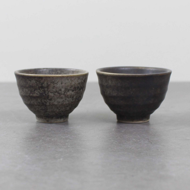 달소금 도자기 소주잔 전통주잔 골뱅이술잔, 딥그레이, 2개