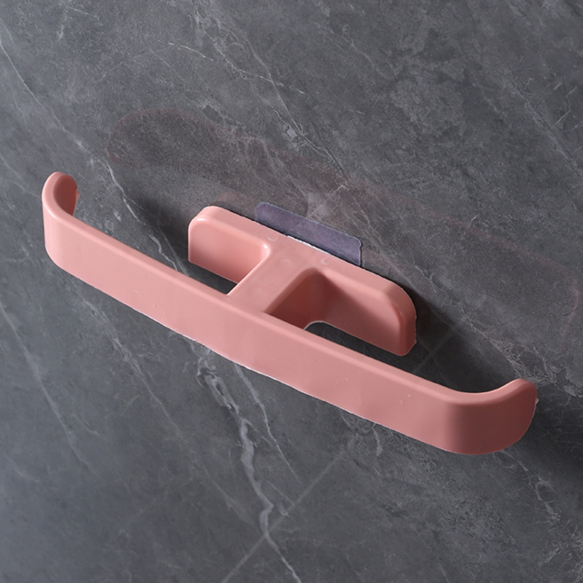 모바이브 무타공 접착식 욕실 화장실 슬리퍼 거치대, 핑크, 2개