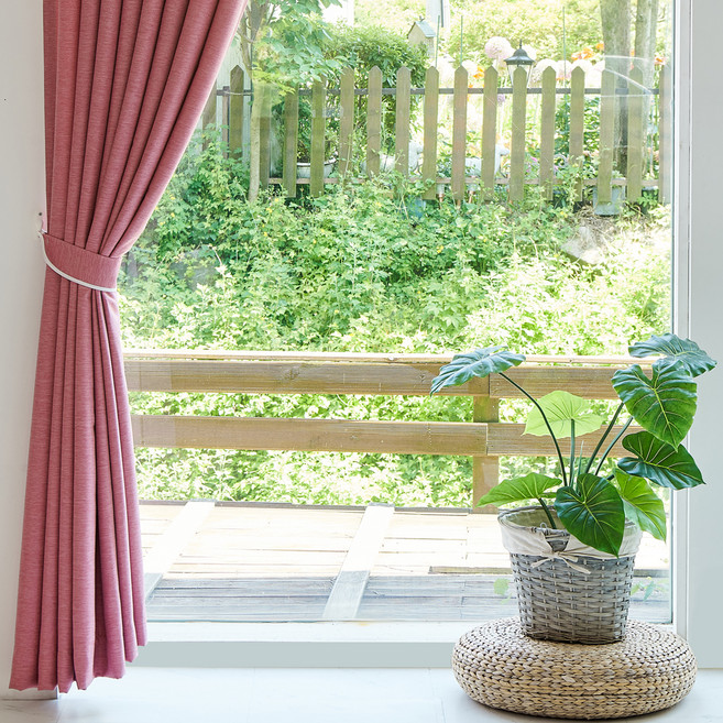 뷰하우스 스마트 형상기억 사계절 암막 아일렛형 커튼 세트